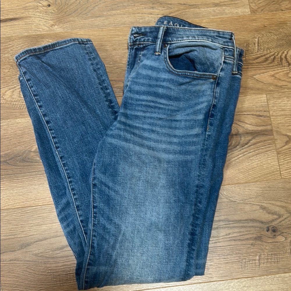 American Eagle Outfitters Classic Blue Slim Straight Jeans